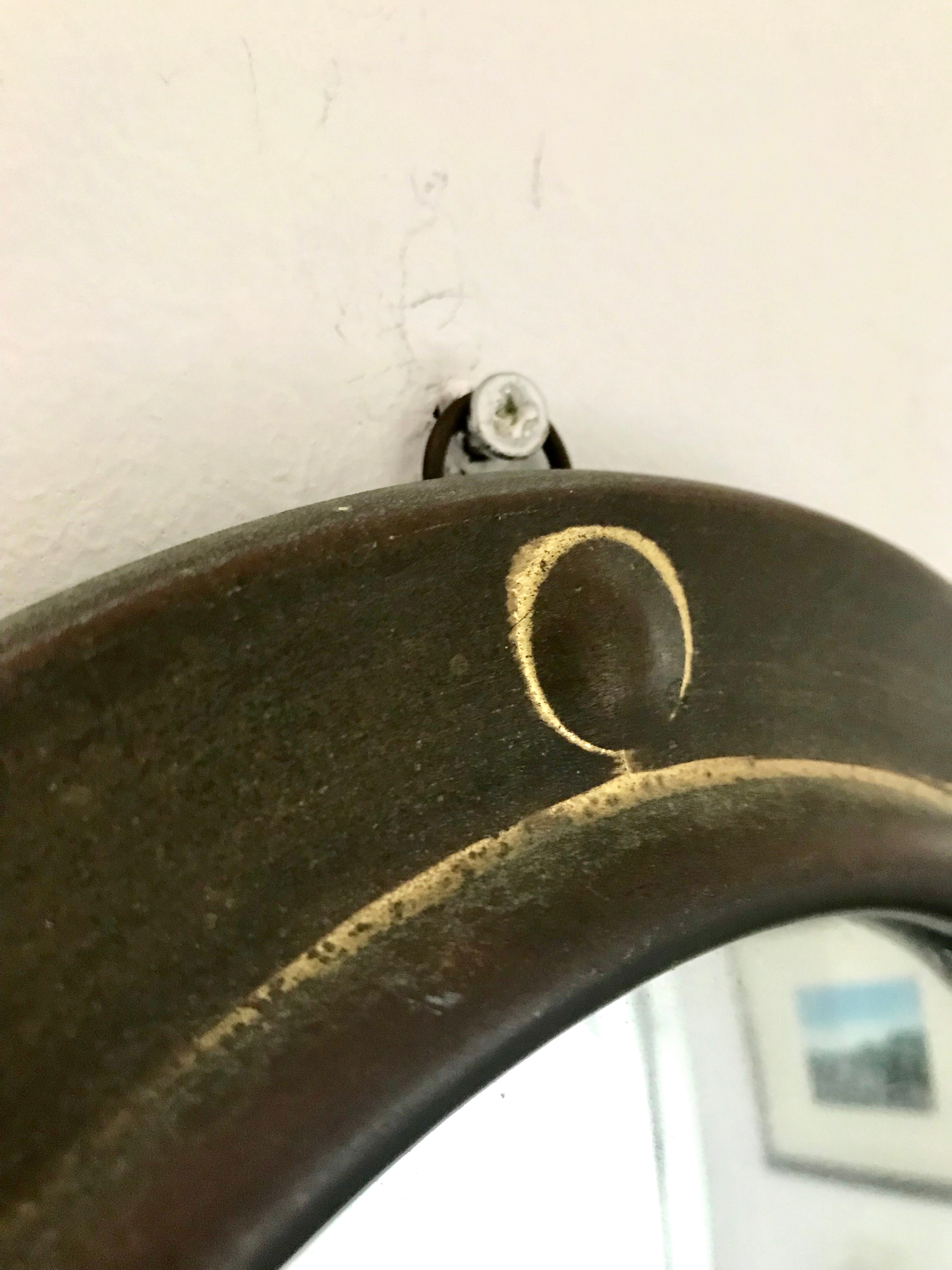 Teeny Antique Brass Convex Mirror