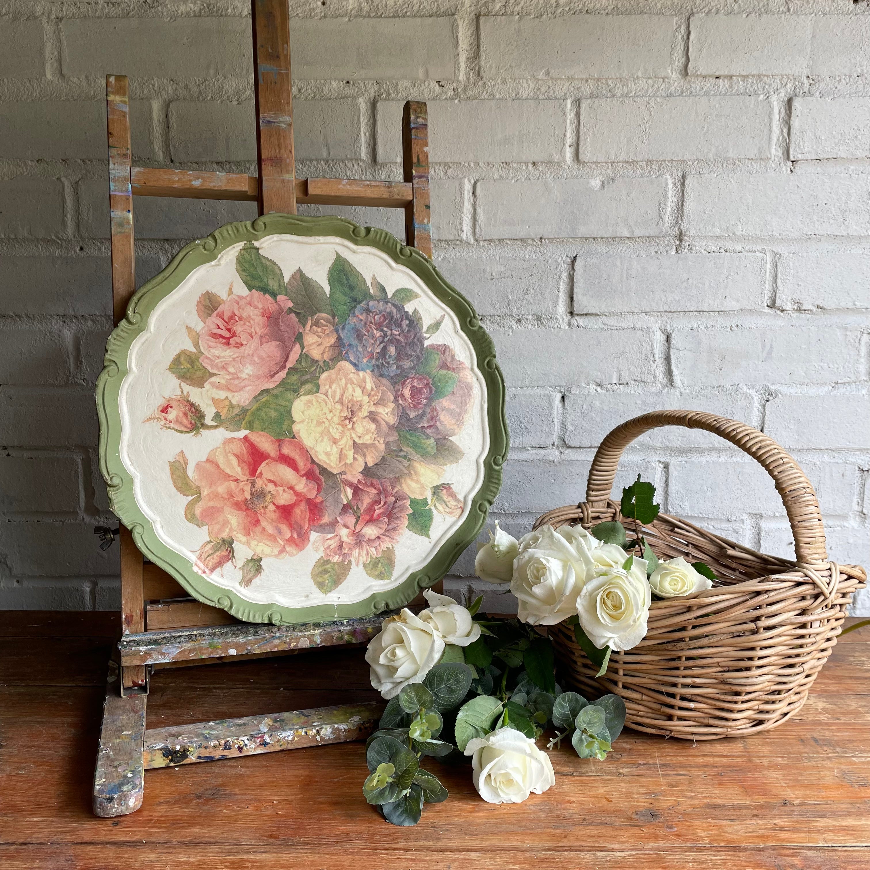 Decorative Floral Tray