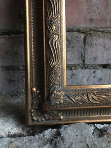 Large Gold Vintage Wood Frame with Decorative Detail