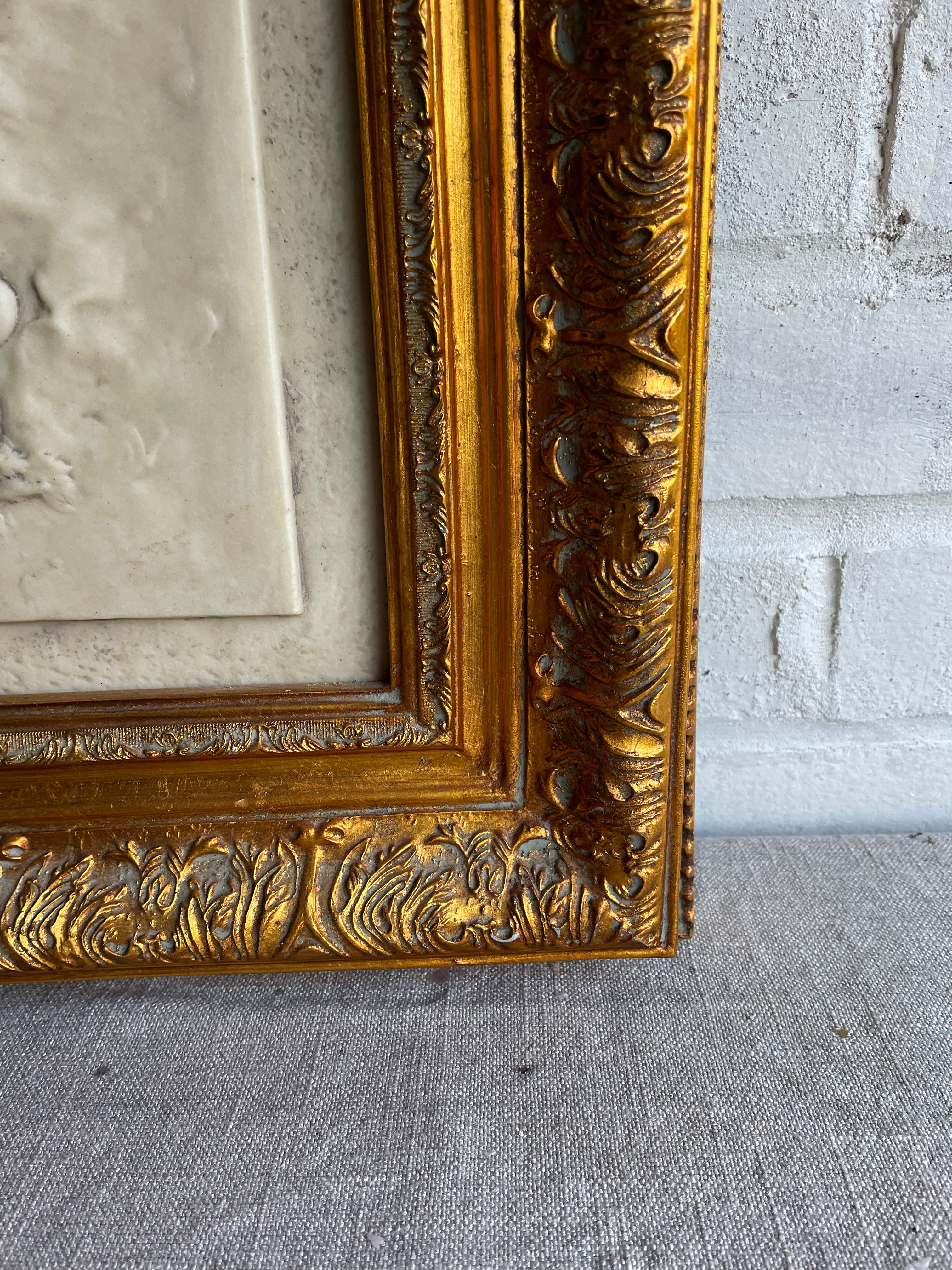 Classical Resin Relief with Gilt Frame