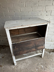 Rustic White Table Cabinet