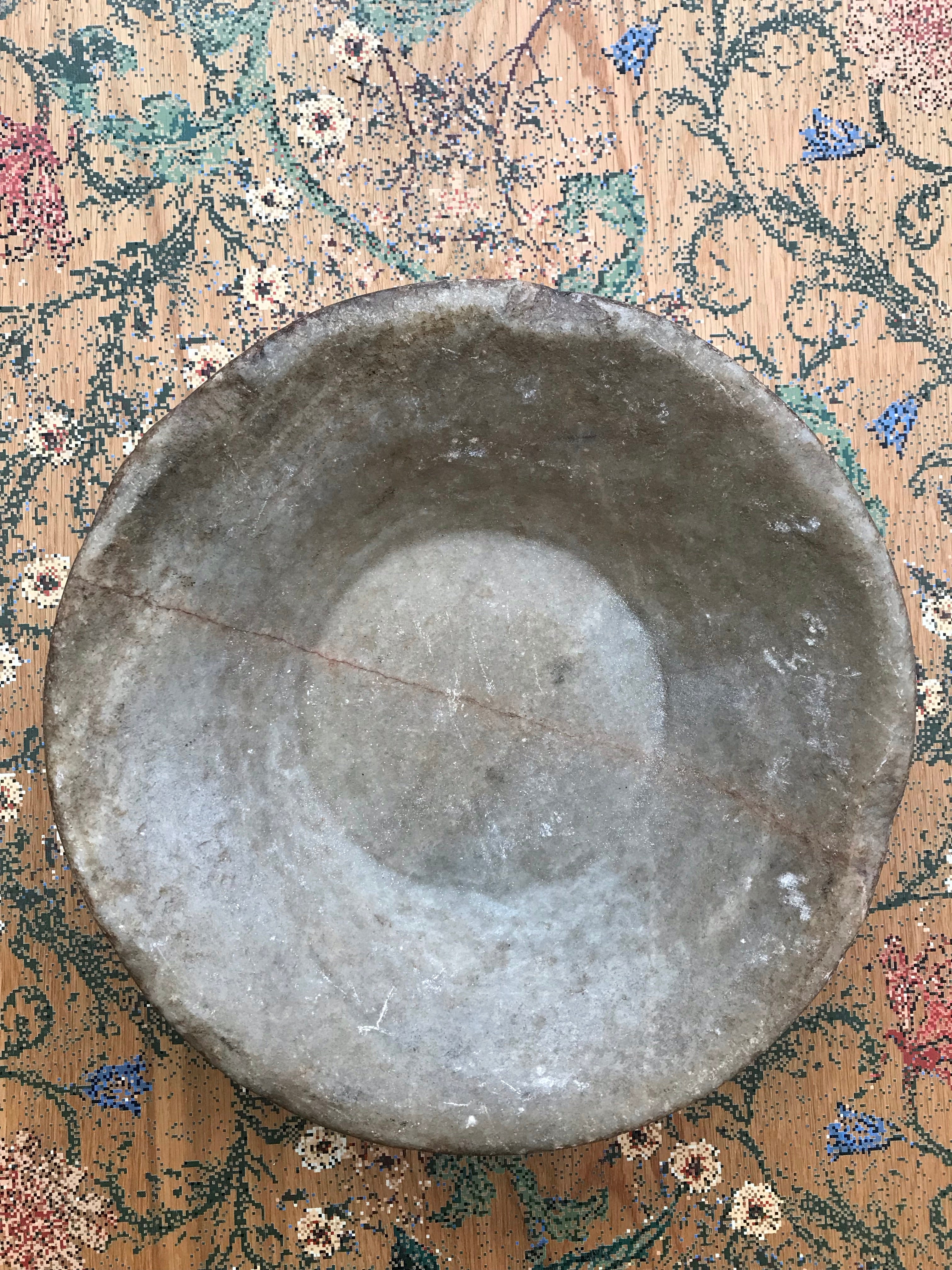 Antique Indian Marble Bowl