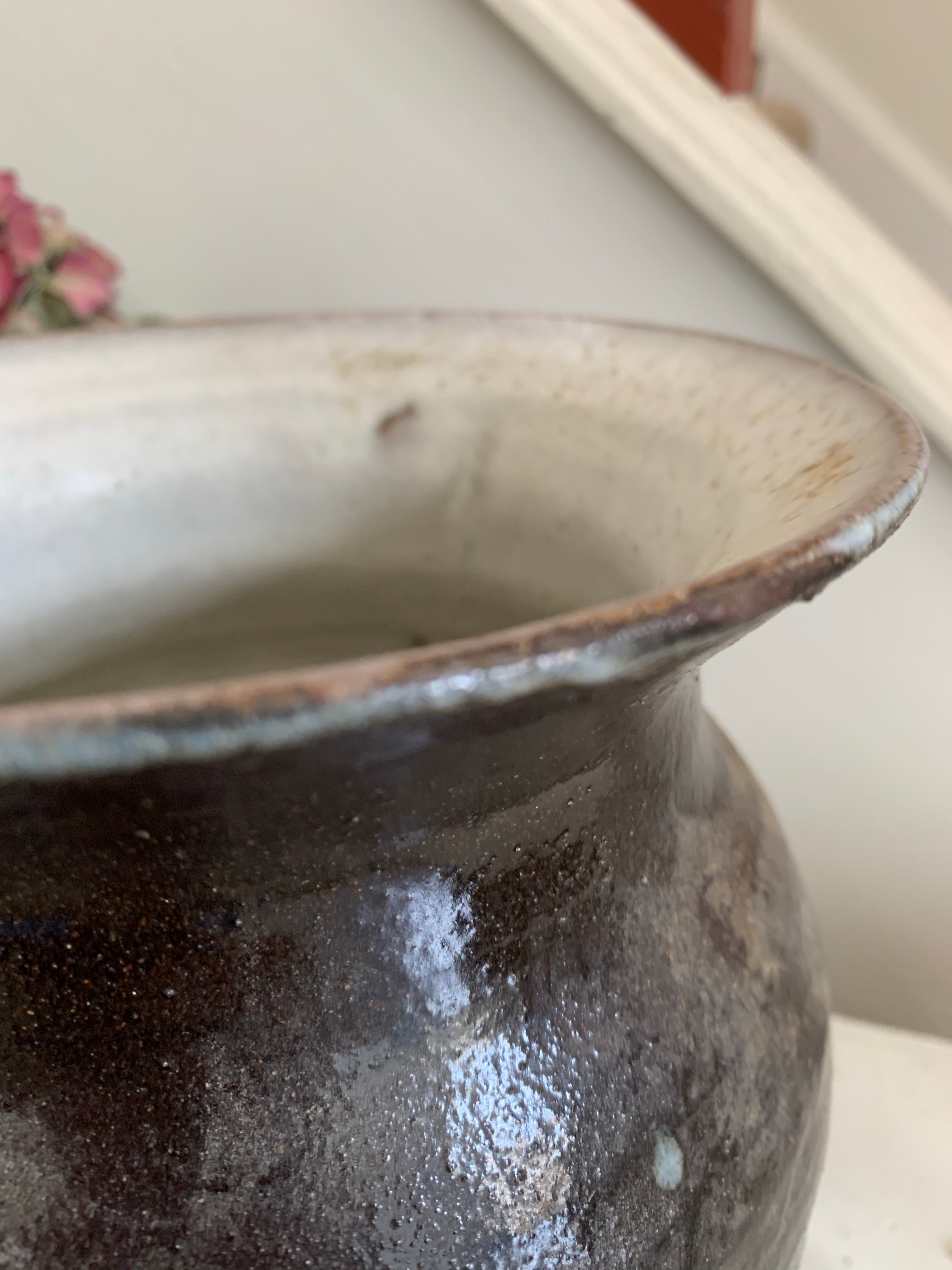 Chocolate Brown Glazed Vase
