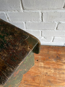 Rustic Green Stool