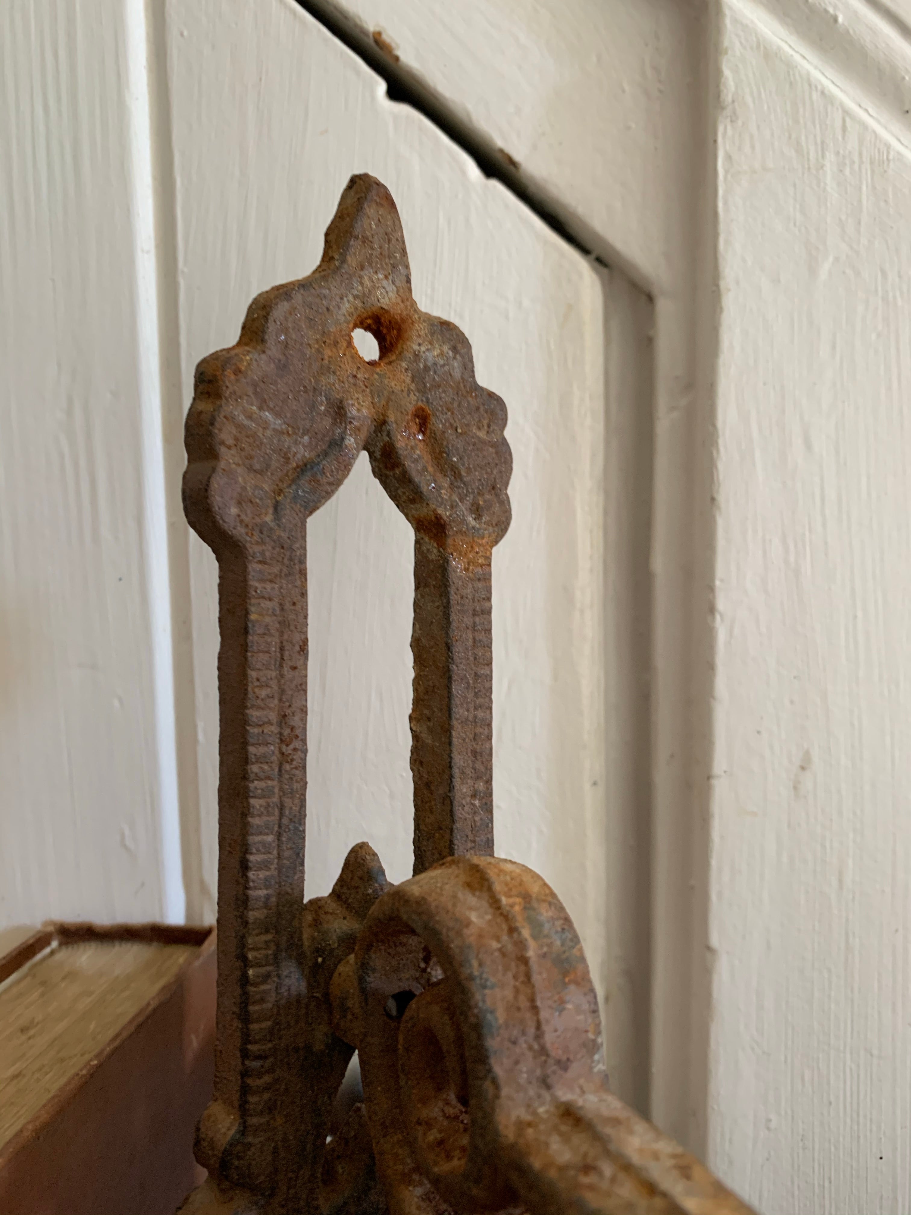 Rustic Antique Cast Iron Wall hanging Bell