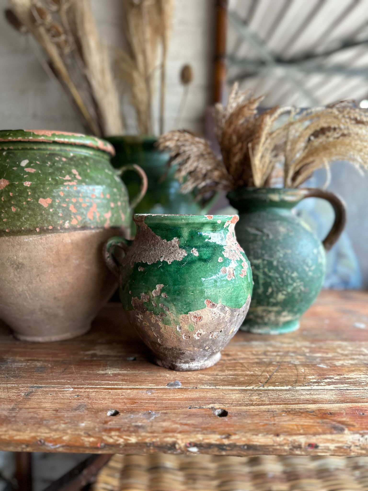 Small 19th Century French Green Confit Pot