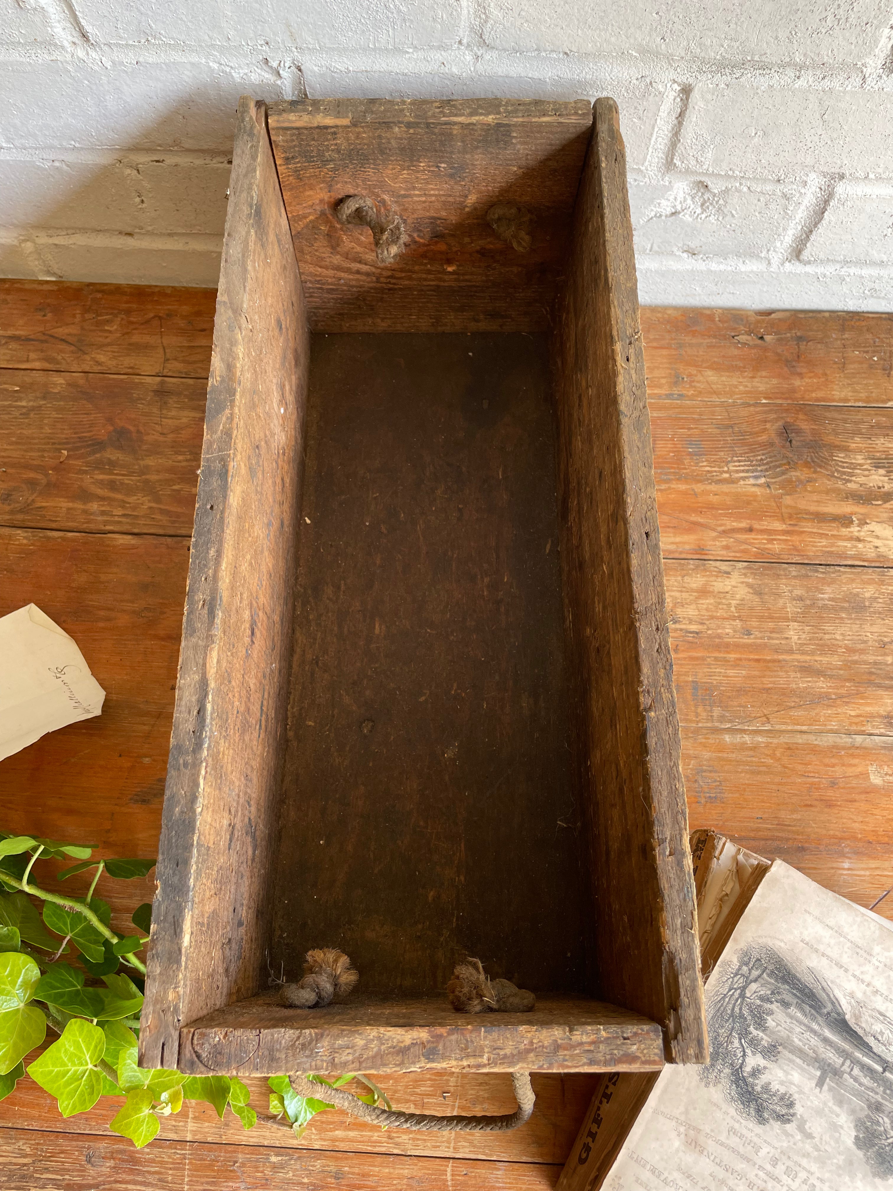 Rustic Storage Box with “Non Returnable” Typography