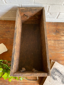 Rustic Storage Box with “Non Returnable” Typography