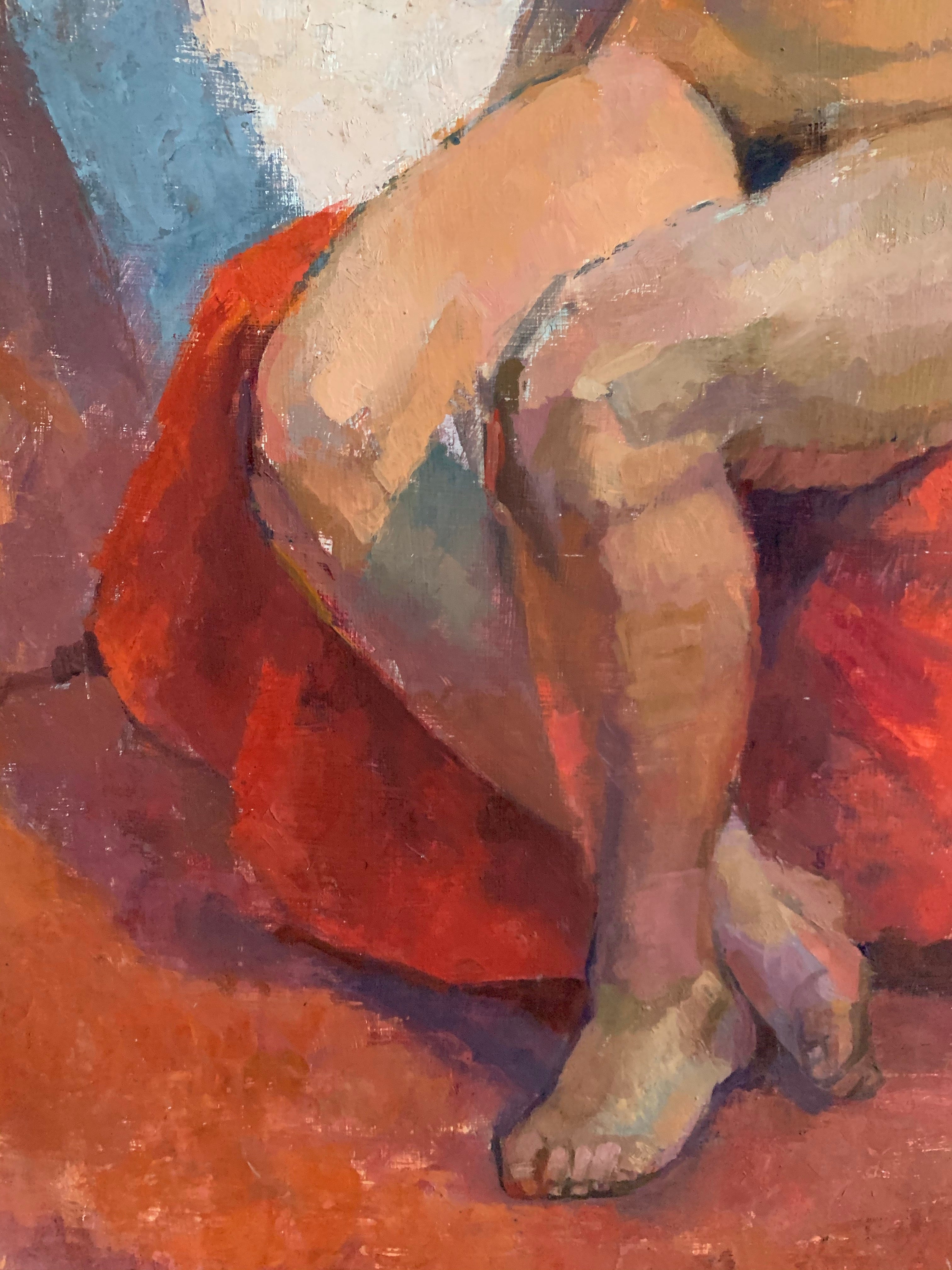Original Nude - Large Oil on Board