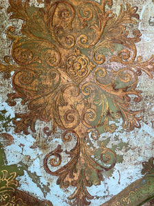 Large Green, Blue and Gold Florentine Tray