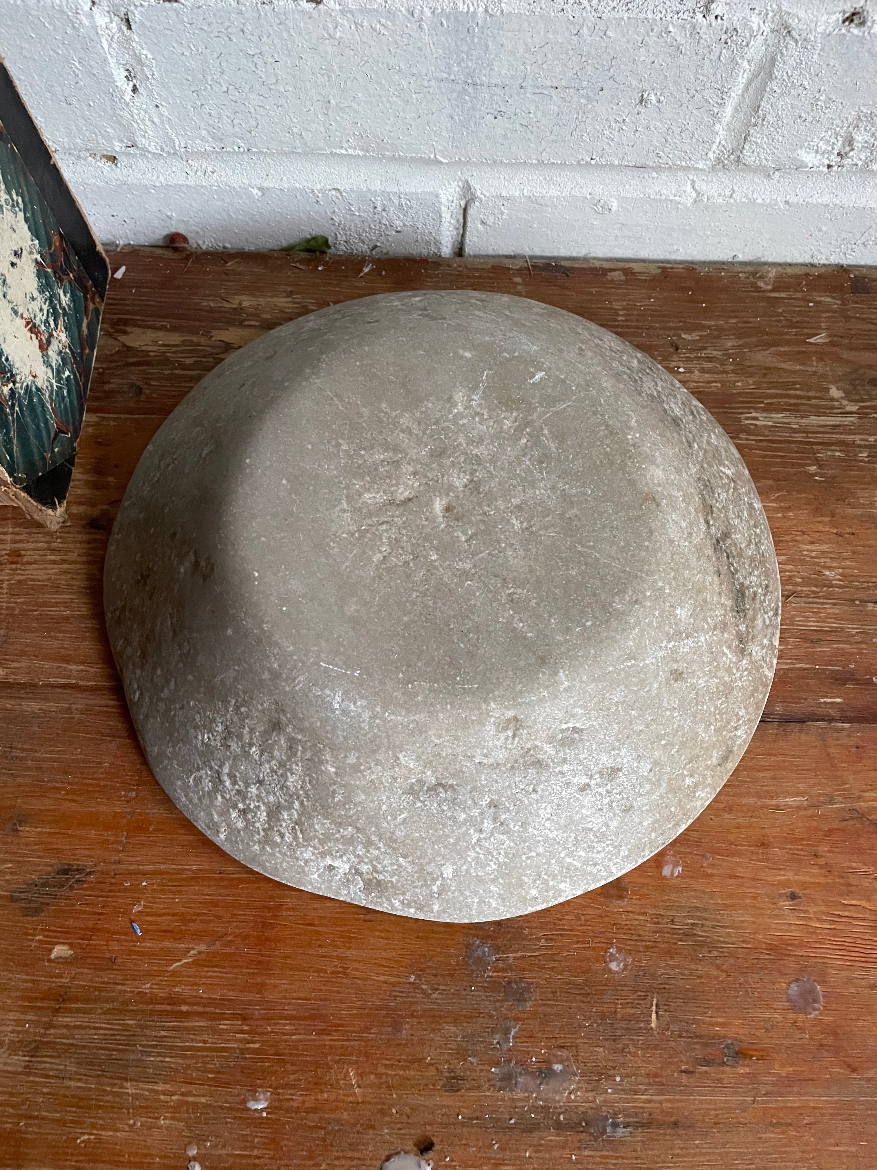 Large Antique Marble Bowl 3