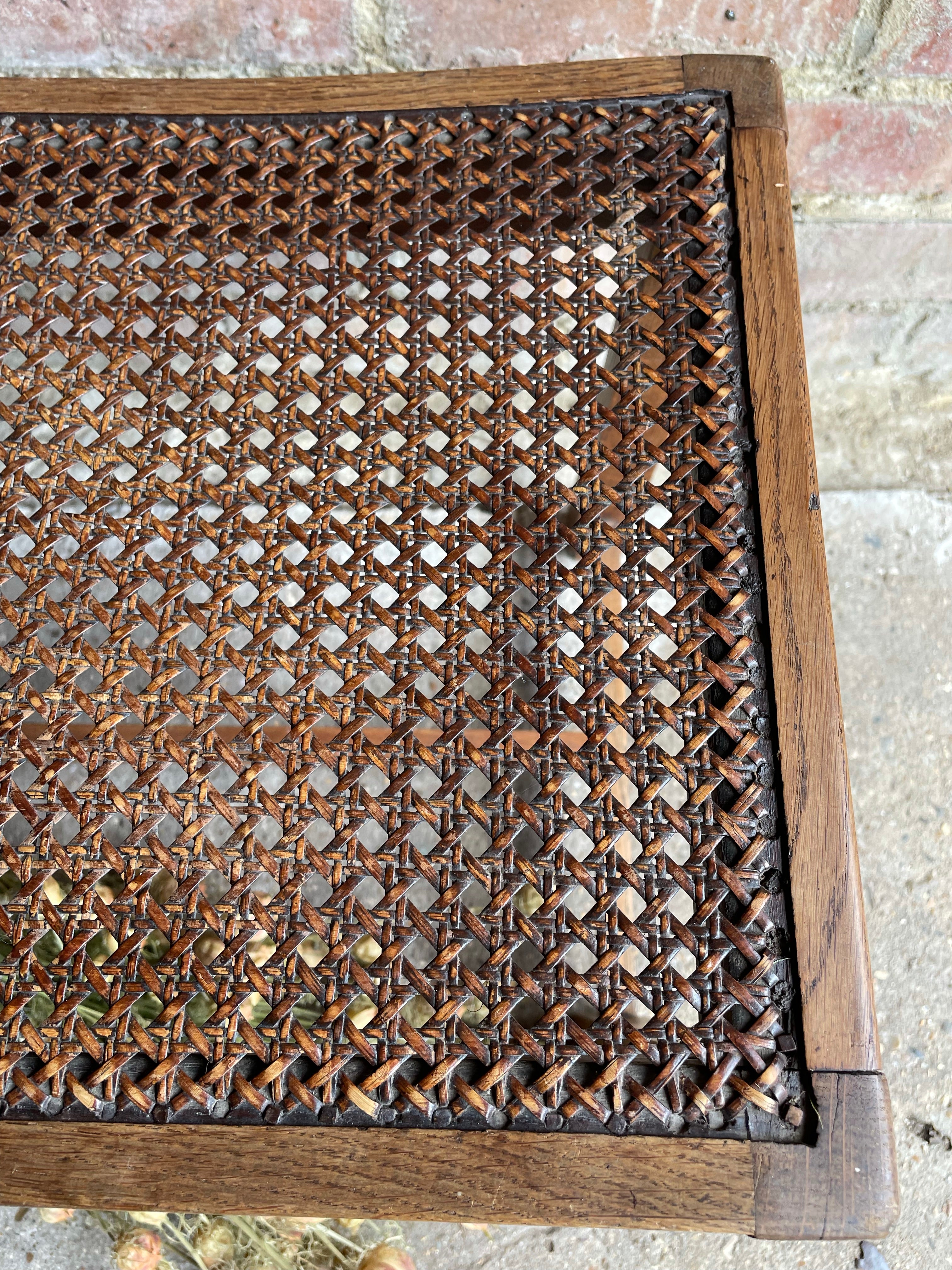 Wood & Cane Stool