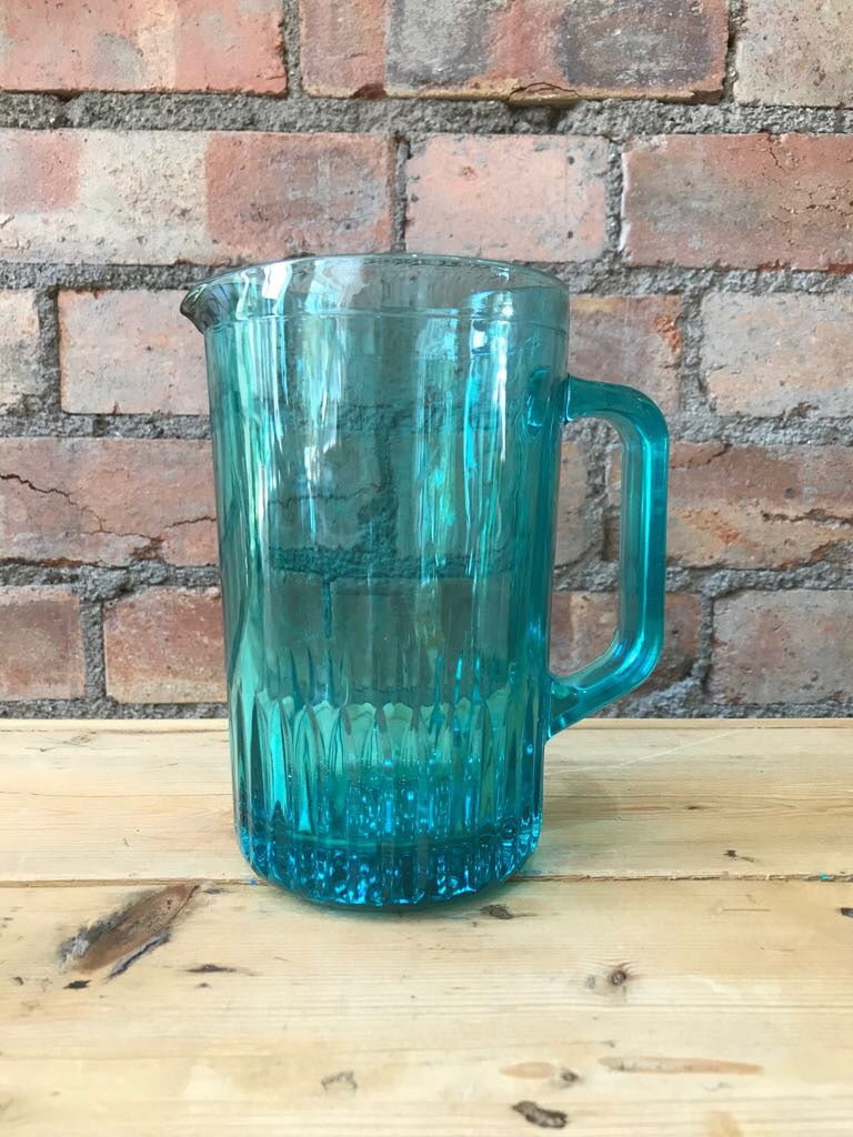 1950s Turquoise-Coloured Glass Jug
