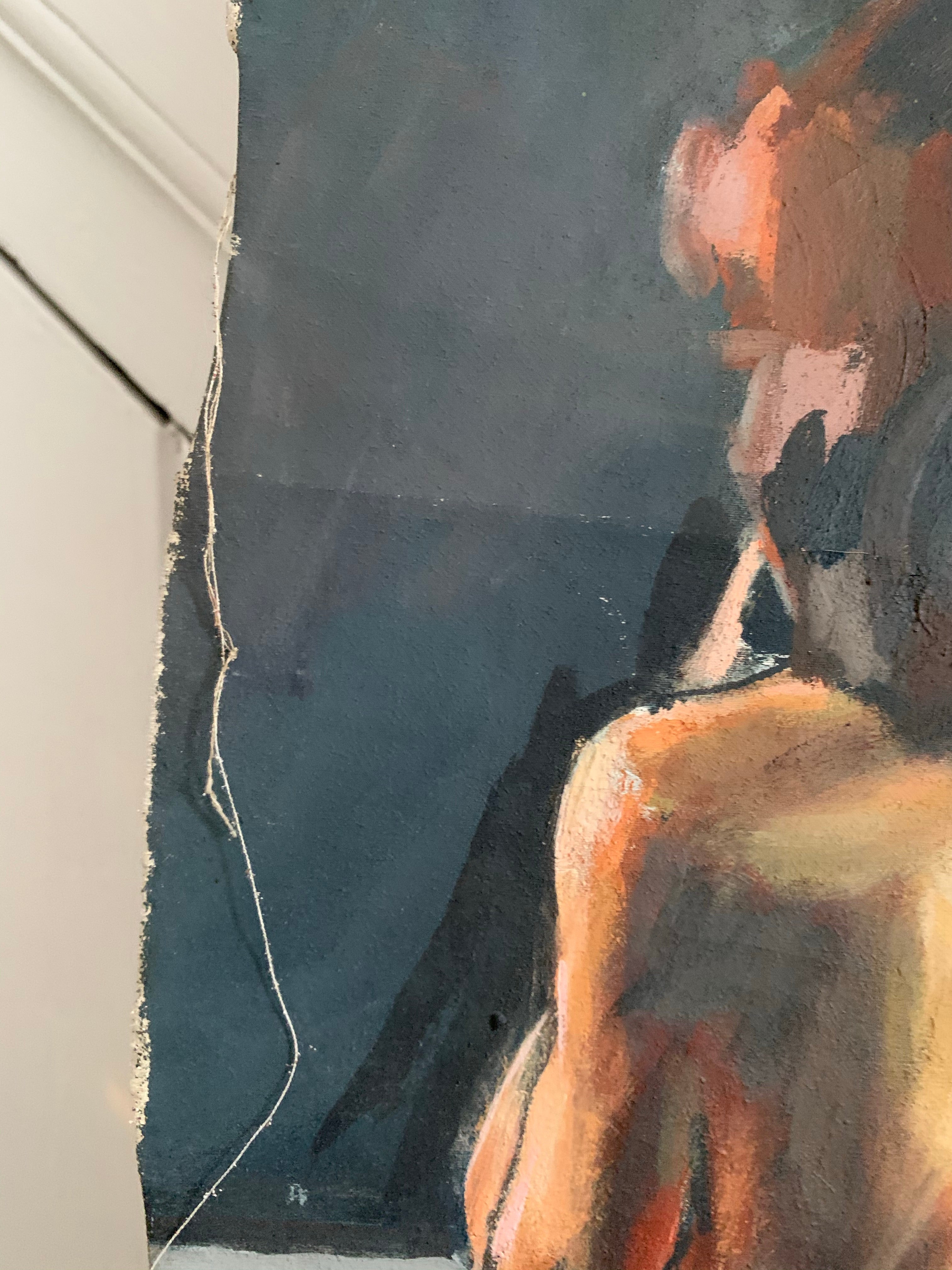 Oil on Unstretched Canvas by Dennis Gilbert