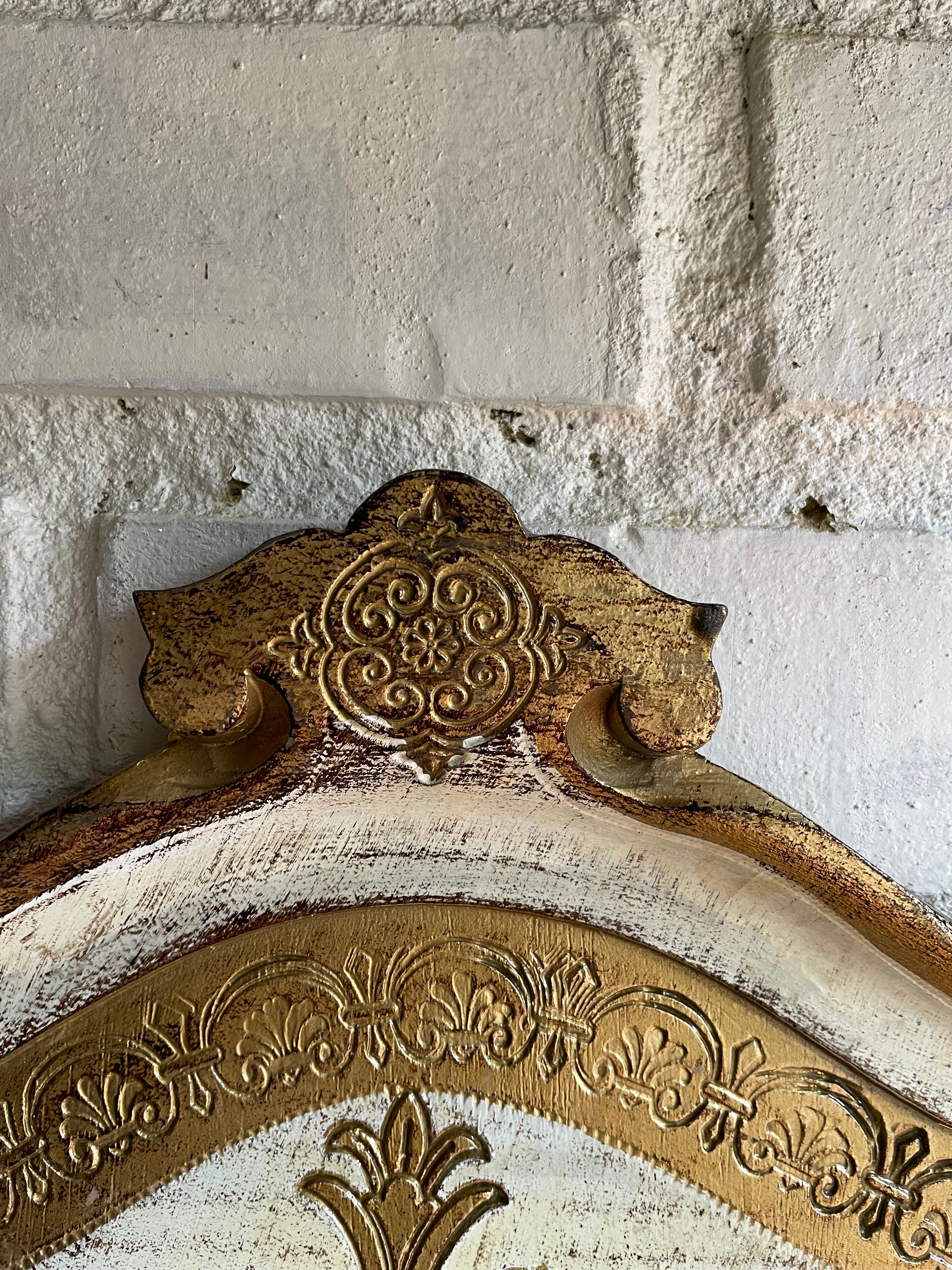 Cream and Gold Oval Florentine Tray