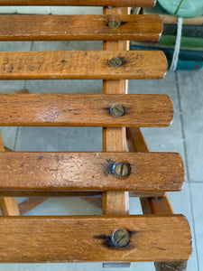 Vintage Wooden Folding Stool