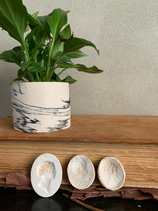 Miniature Plaster Molds of Classical Gentleman - Set of Three