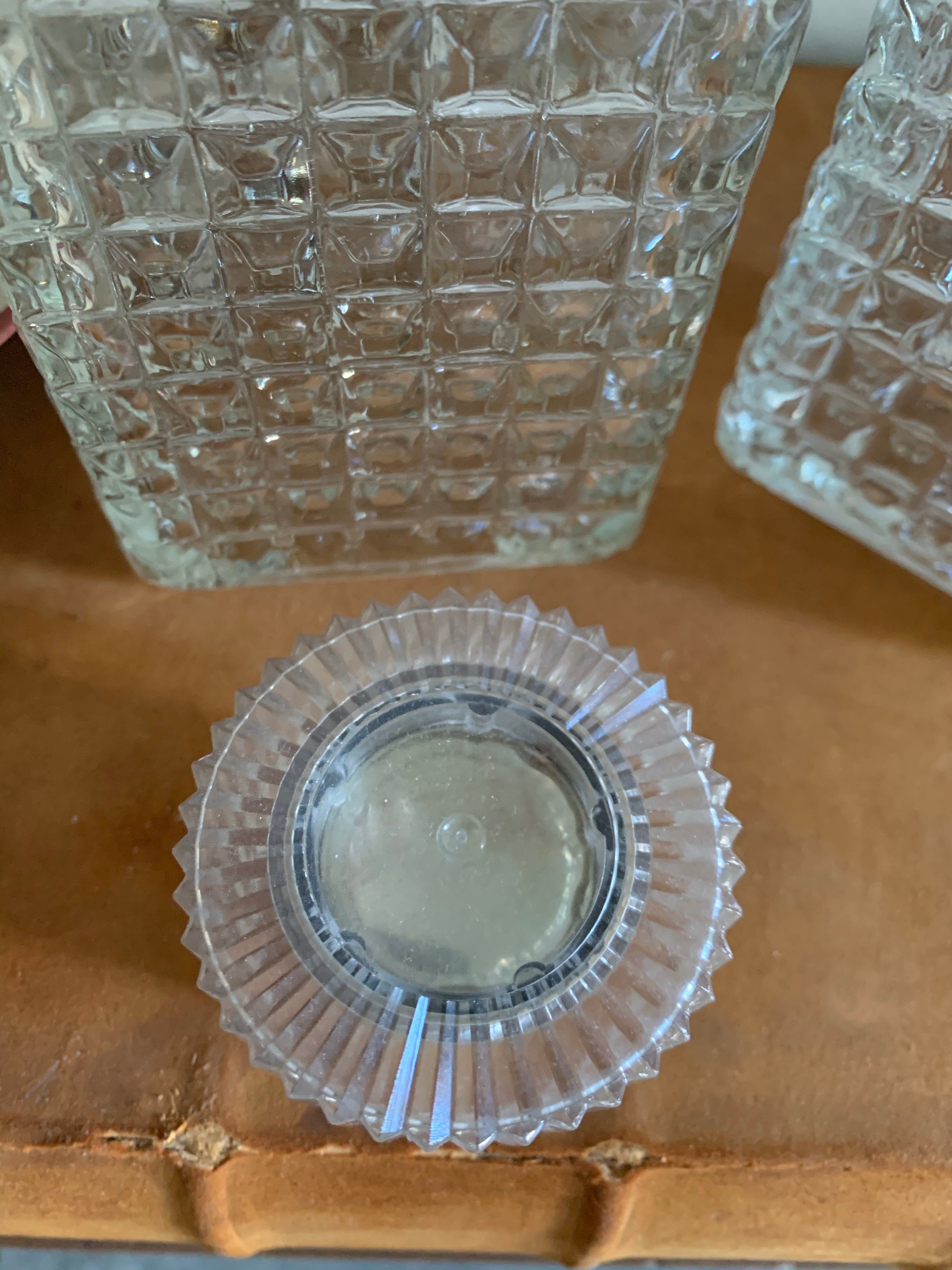 Glass Decanter with Gold Foil Lid