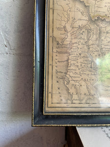 Small 19th Century Framed Map of Macedonia