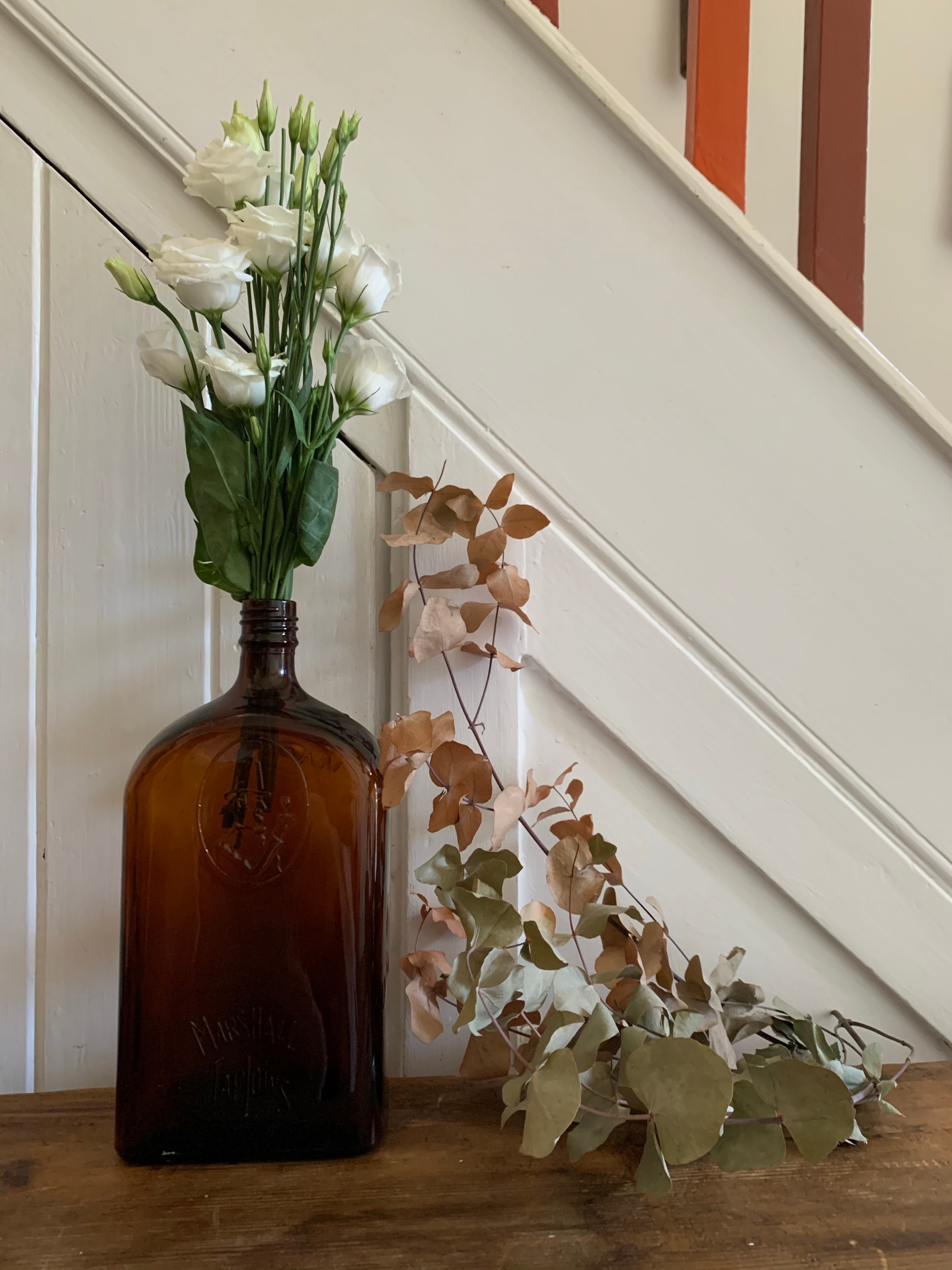 Large Amber Marshall Taplows Bottle