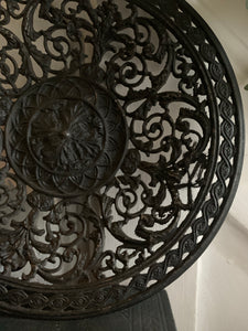 Antique Cast Iron Decorative Filigree Plate 2
