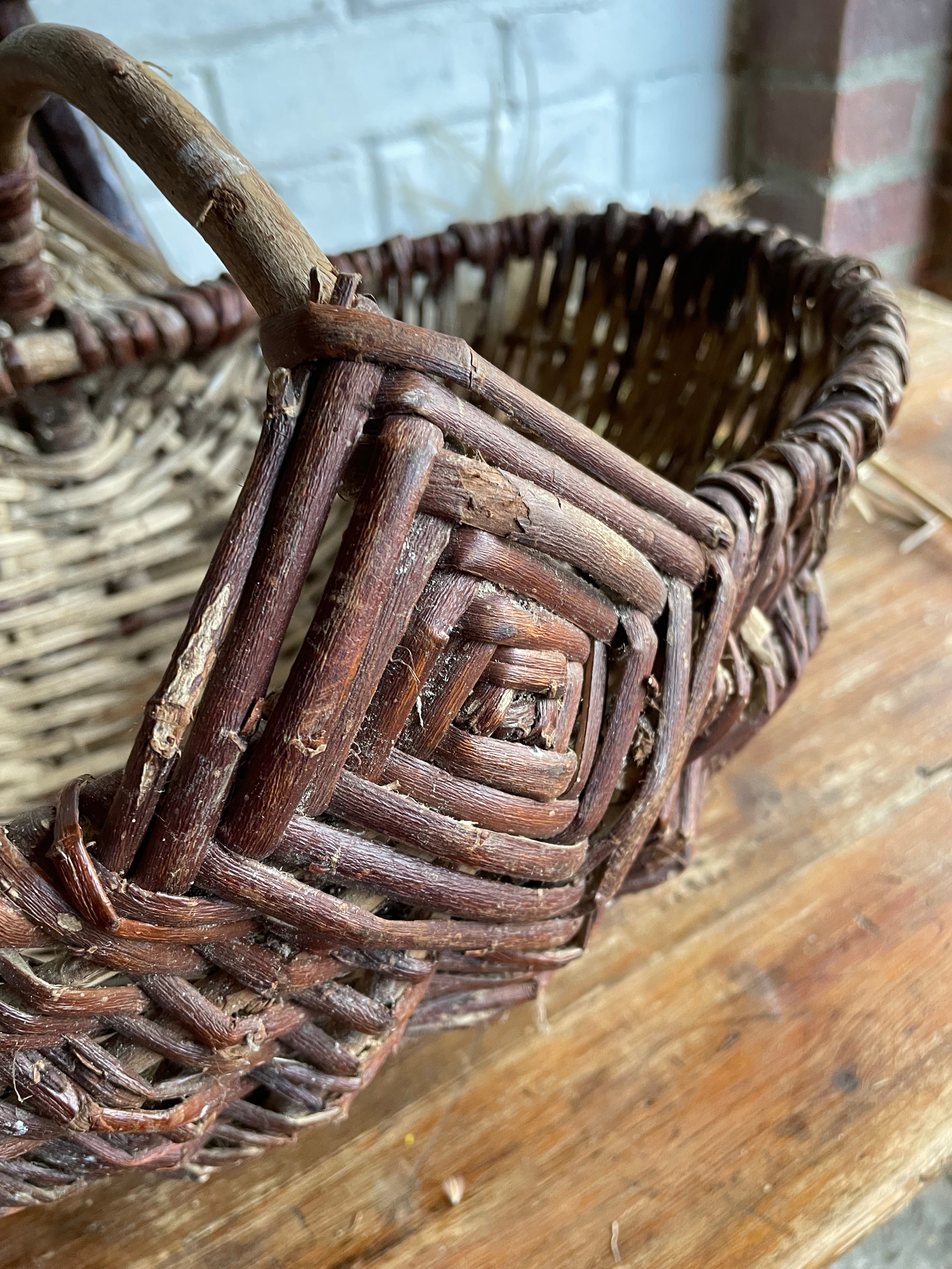 French Vintage Wicker Basket