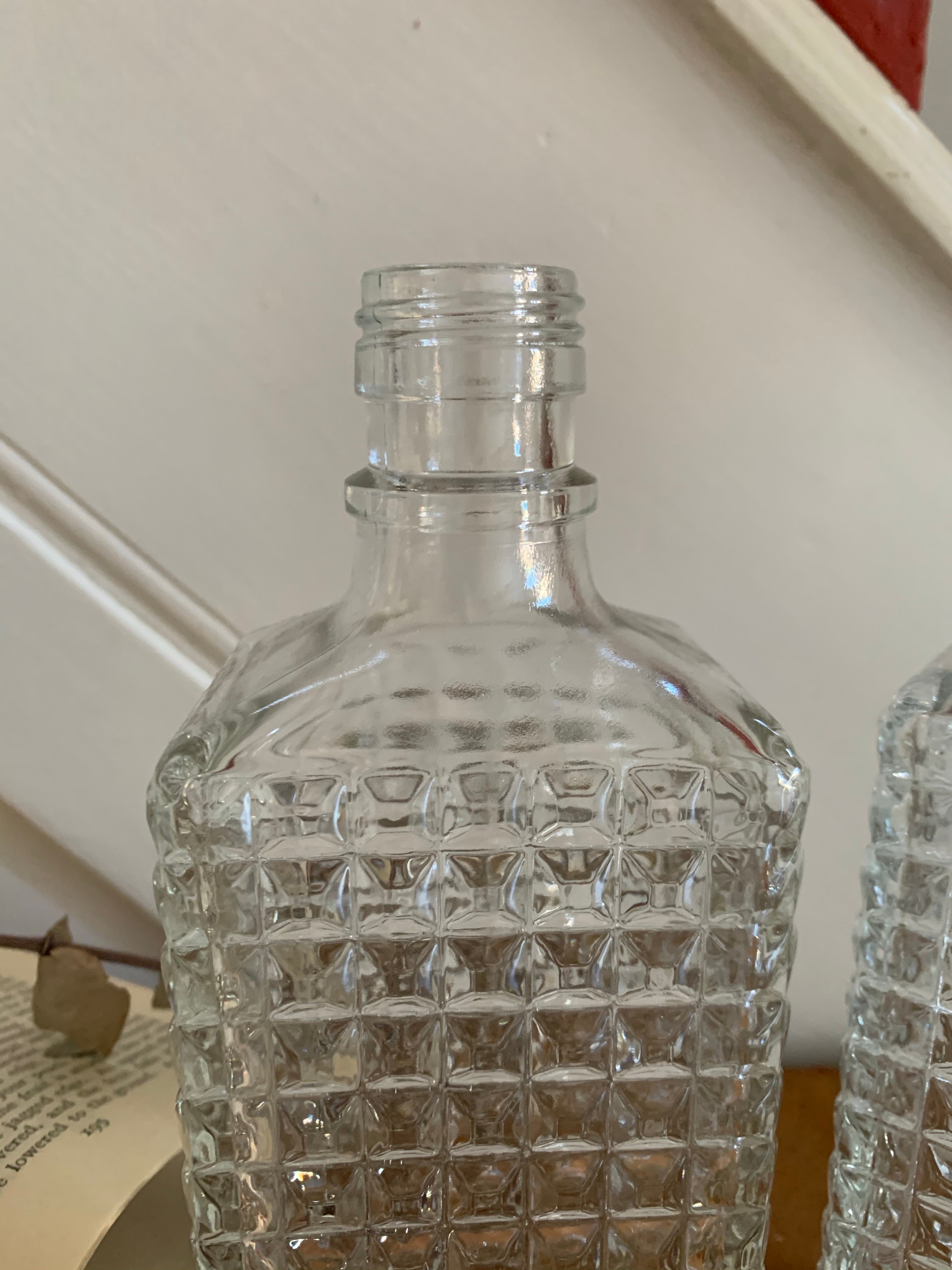 Glass Decanter with Gold Foil Lid