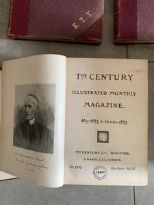 Burgundy Book Bundle with Leather Spines