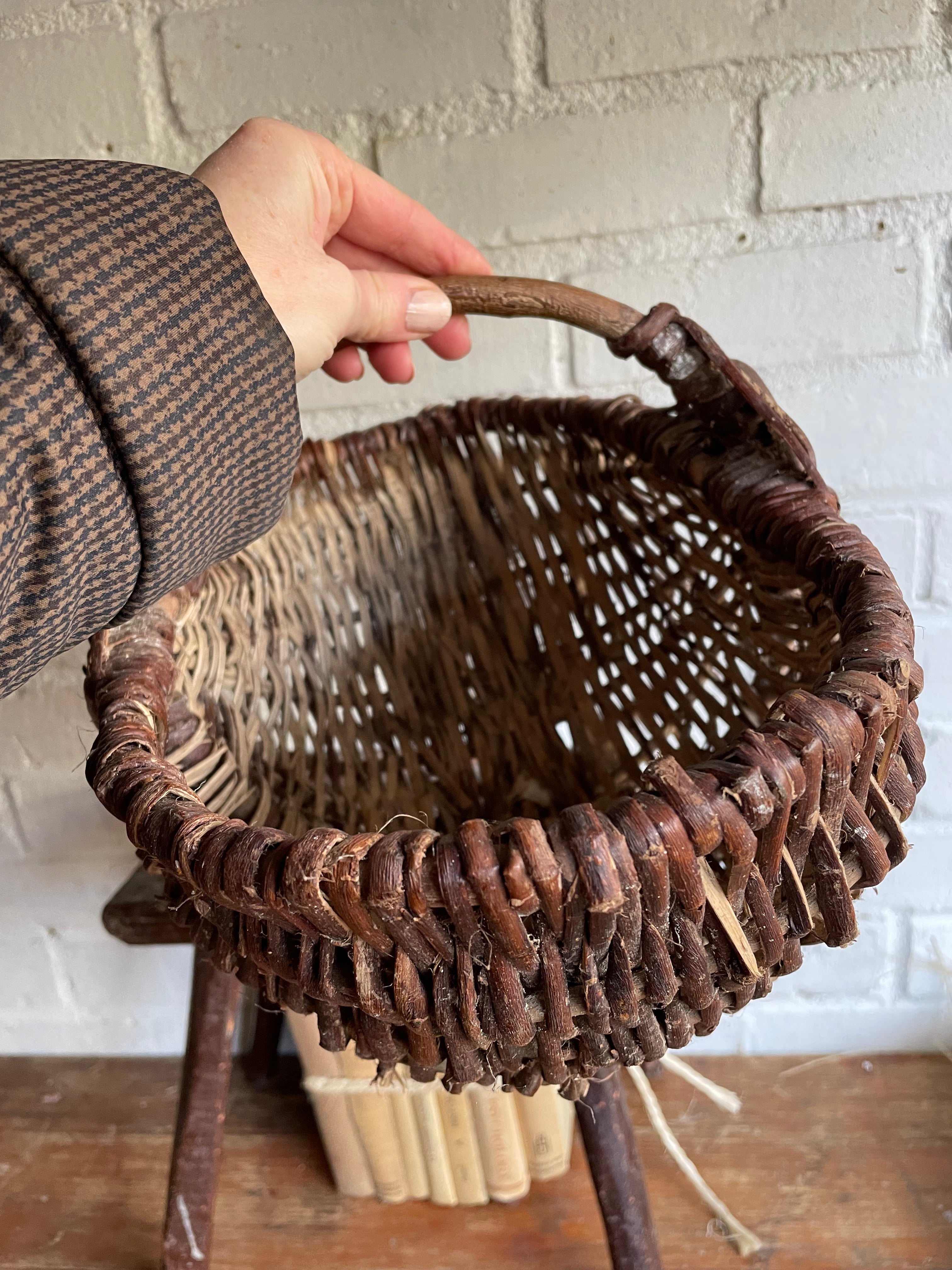 French Vintage Wicker Basket