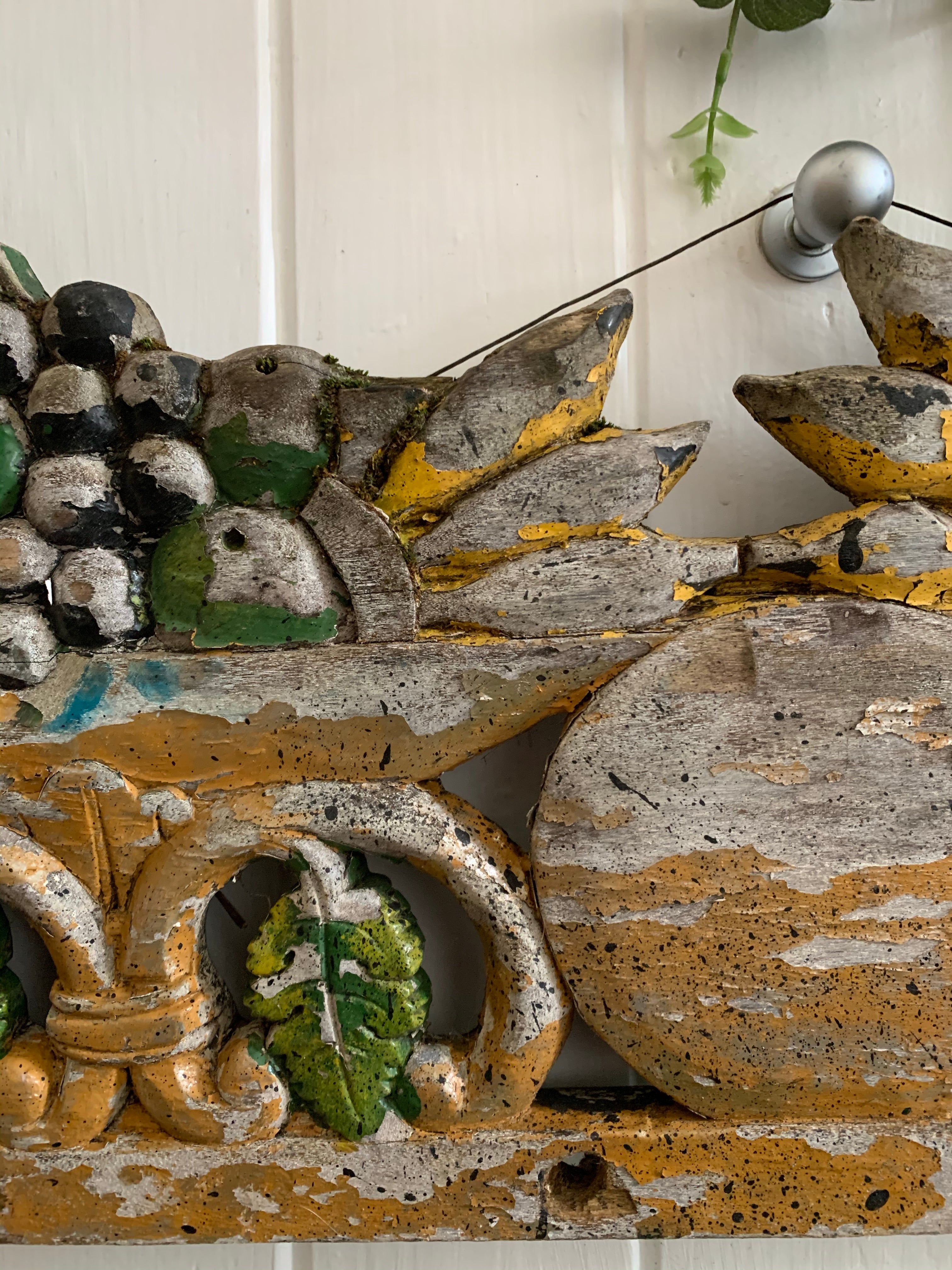 Carved Wooden Italian Style Wall Adornment