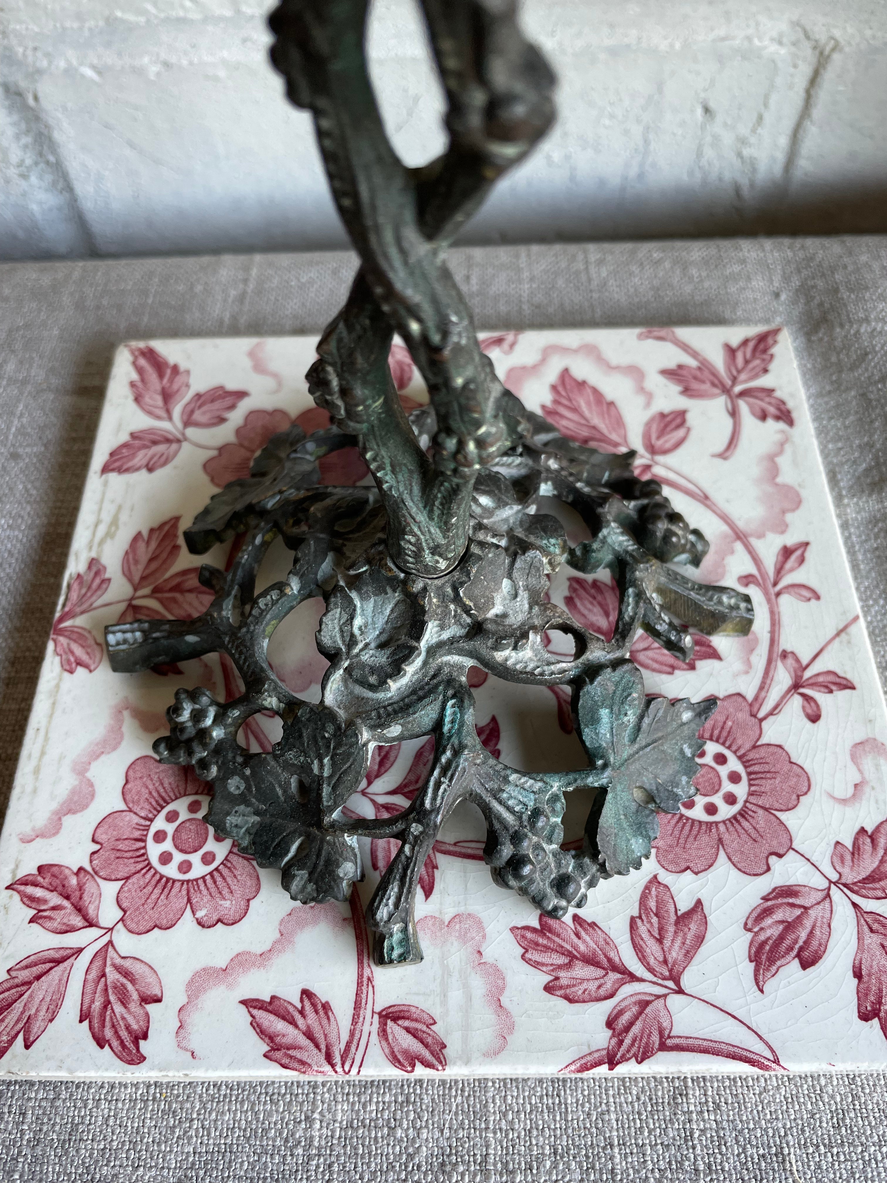 18th Century Iron Twisted Candlestick