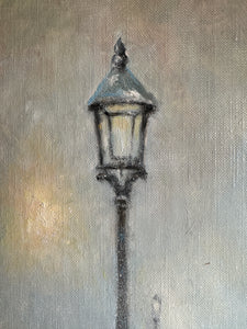 Under the Lamp: Signed Oil on Canvas