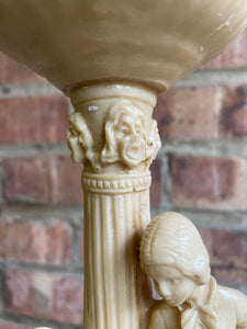 Resin Candleholder/Centrepiece of 18th Century Lady & Gentleman