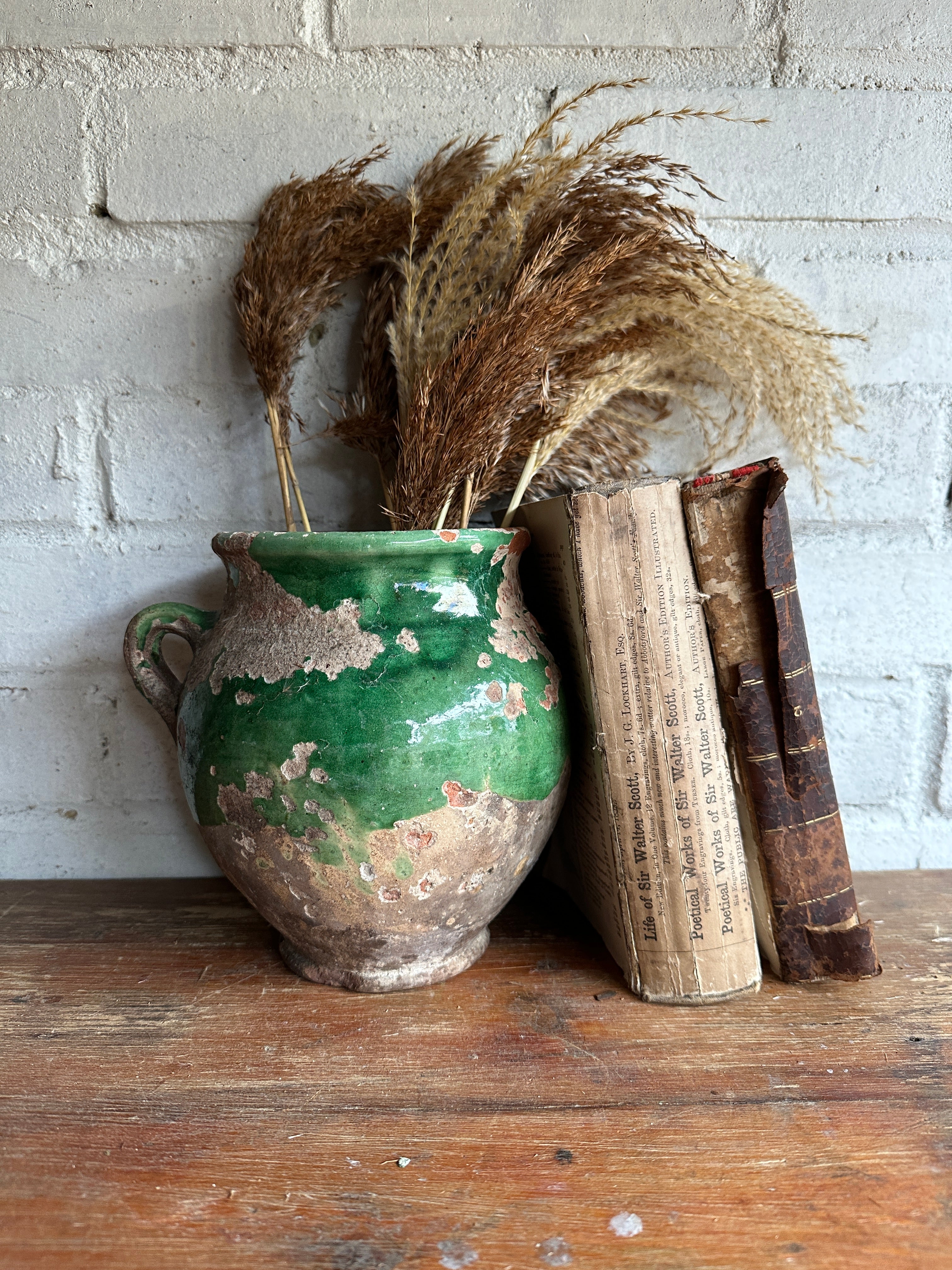 Small 19th Century French Green Confit Pot