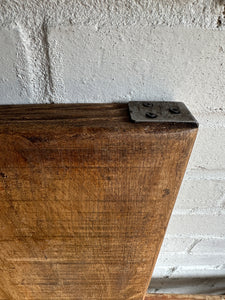 Reclaimed Oak Chopping Board/Butchers Block with Metal Corners