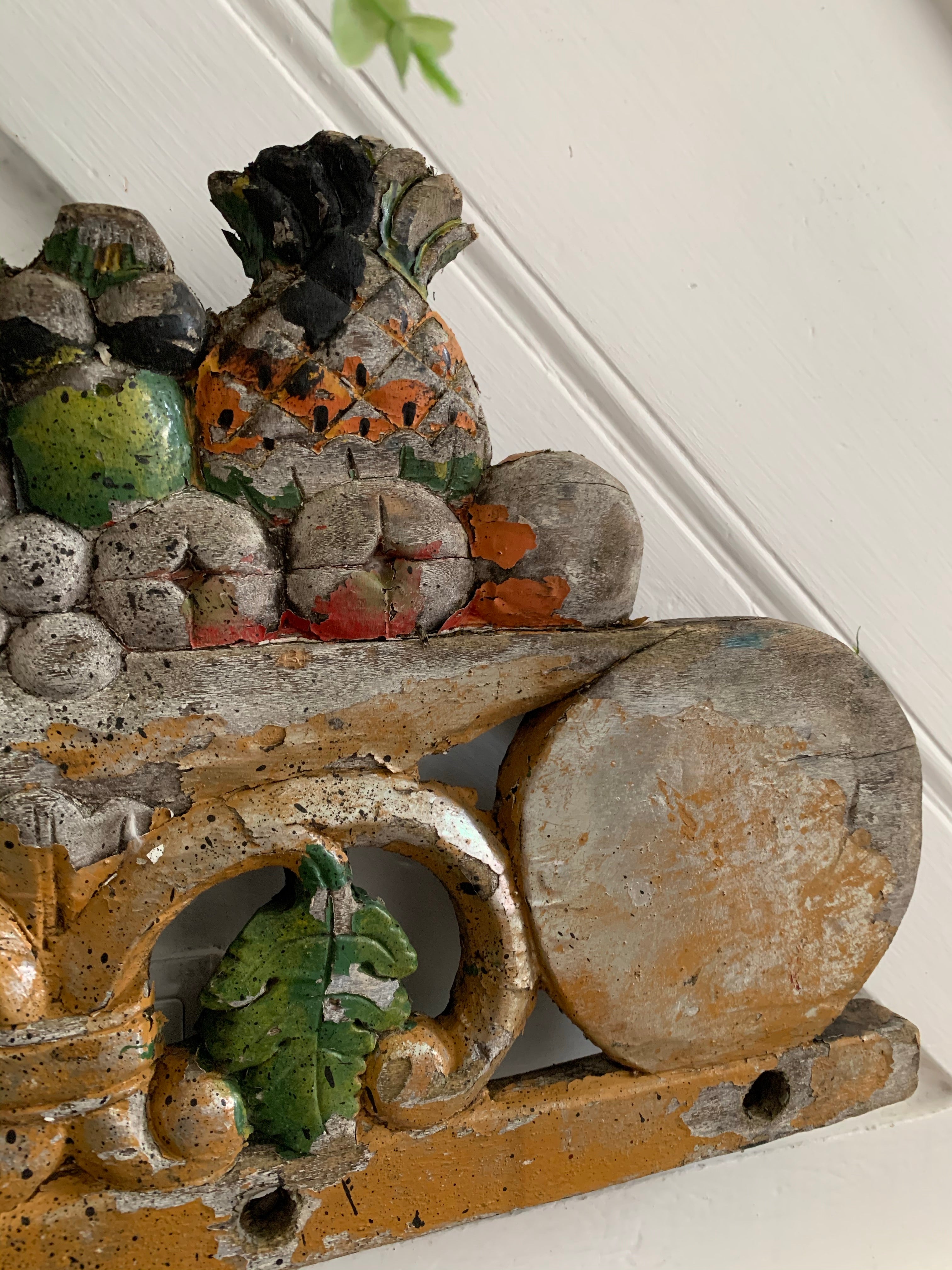Carved Wooden Italian Style Wall Adornment