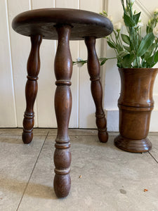 Tall French Vintage Milking Stool