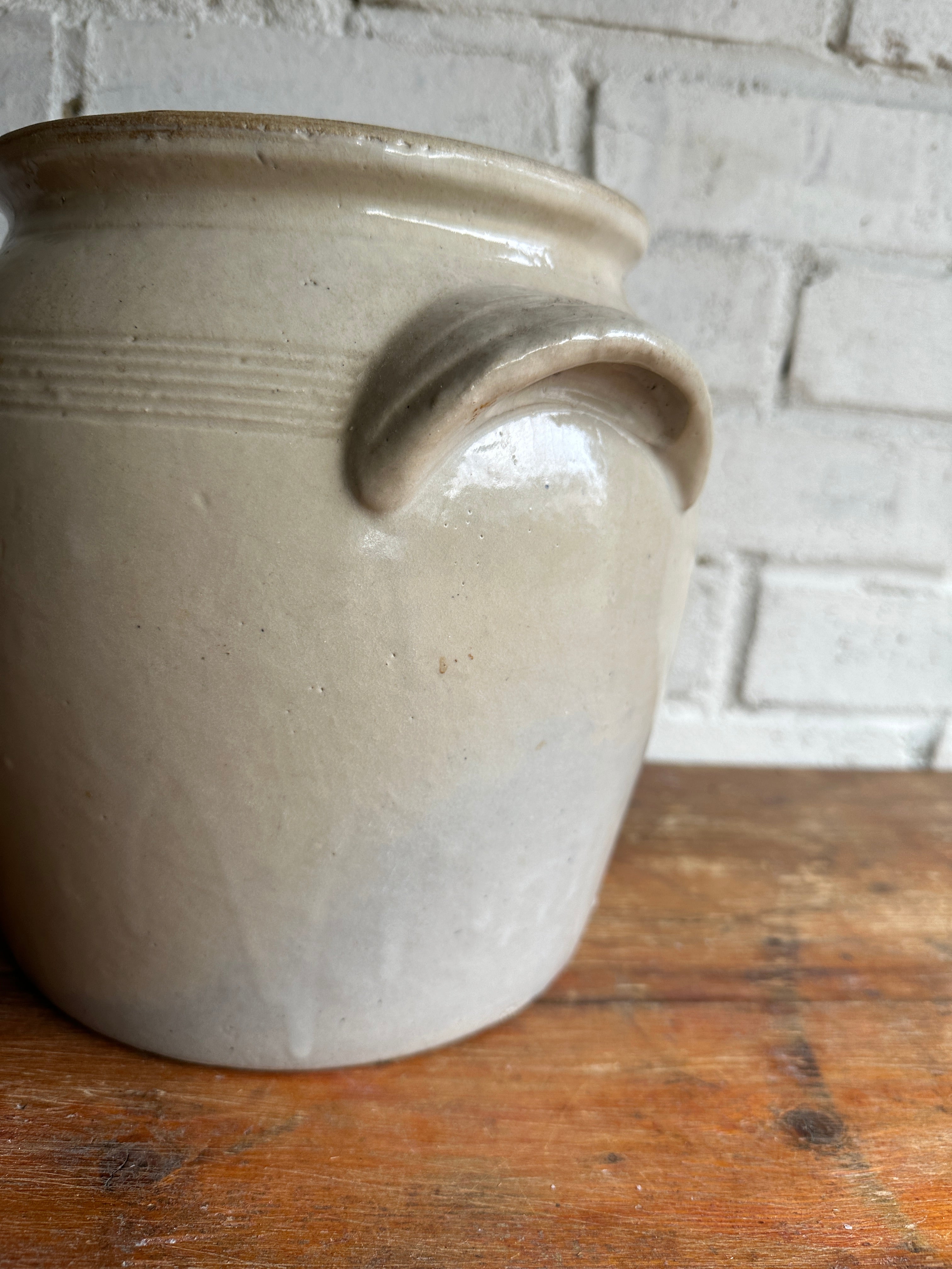 Stoneware Confit Jar French Storage Pot