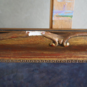 Night Scene: Small Oil on Board with Gesso Frame