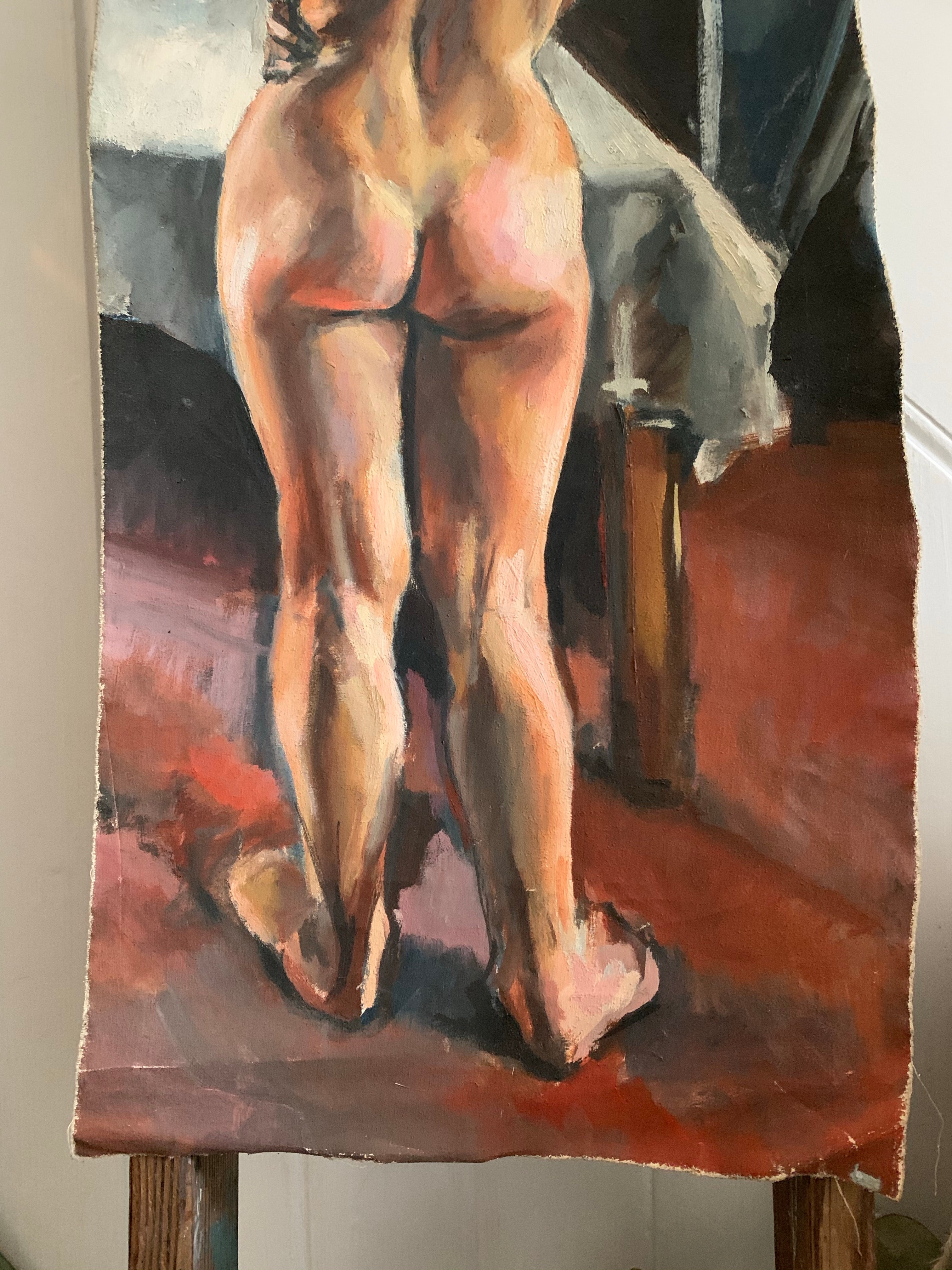 Oil on Unstretched Canvas by Dennis Gilbert