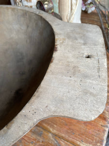 Large Rustic Wooden Dough Bowl 2