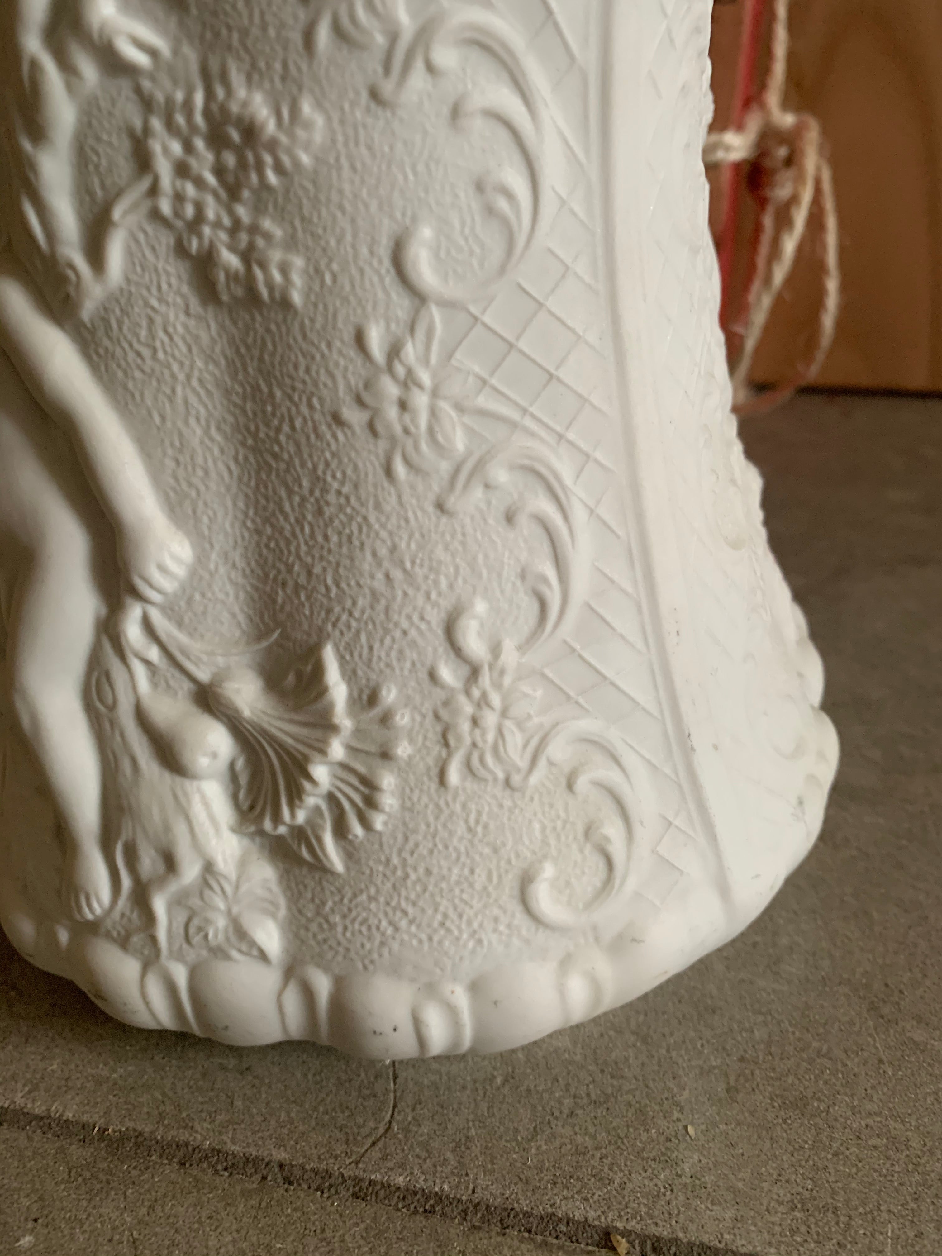 Bisque Porcelain Portmeirion Embossed Cherub Jug
