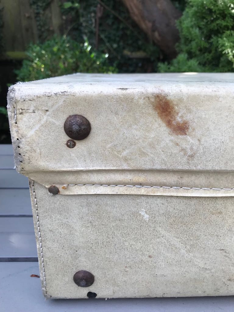 Vintage Cream Suitcase