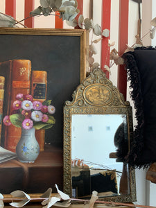Still-Life with Leather Books: Large Framed Oil Painting