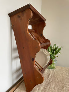 Vintage penny pine plate rack