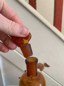 Antique Apothecary Bottle with original “Ether” label