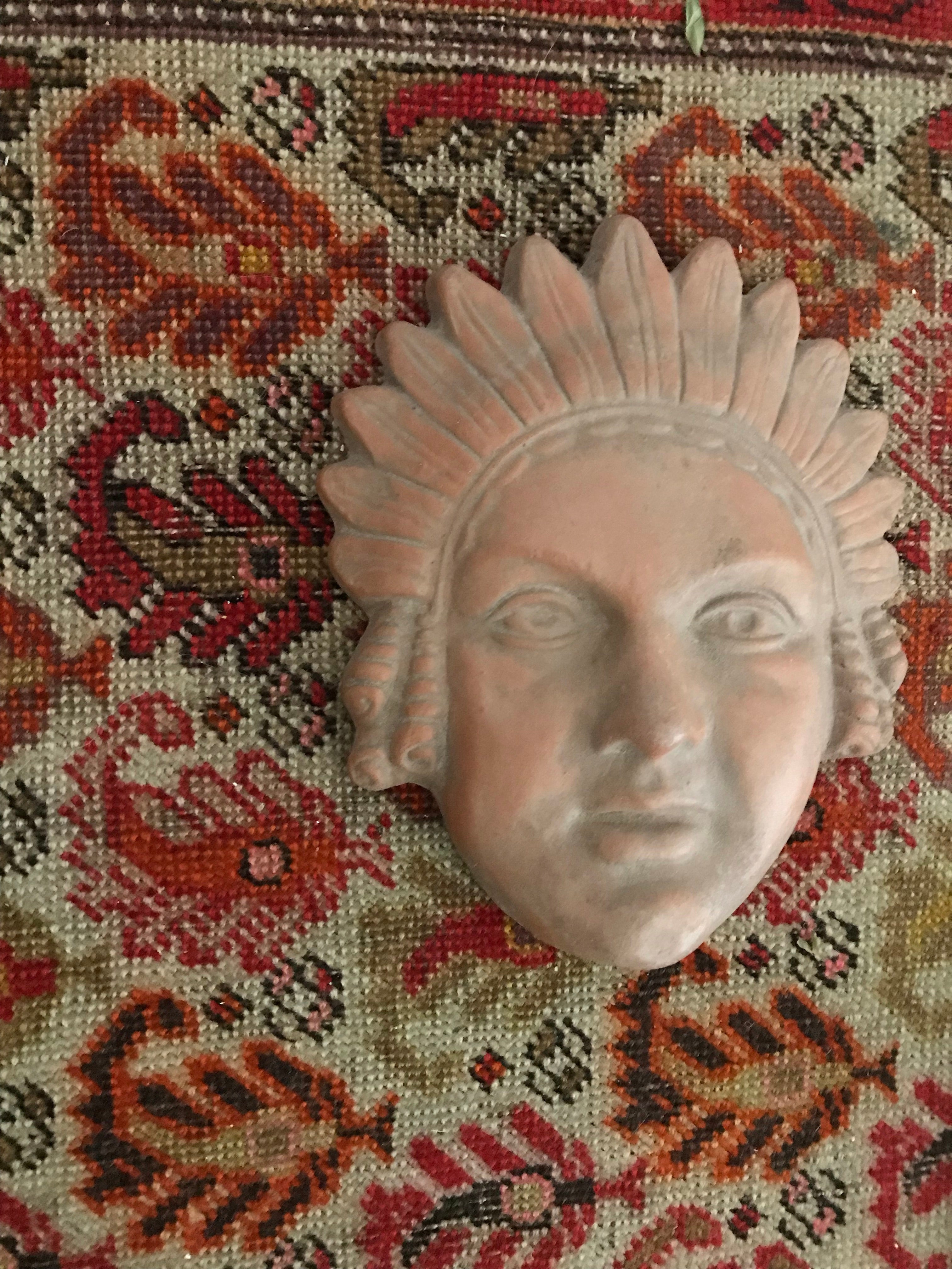Vintage Italian Terracotta Wall Mask