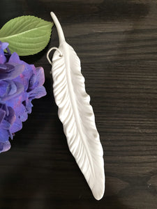 Bisque Porcelain Decorative Feather
