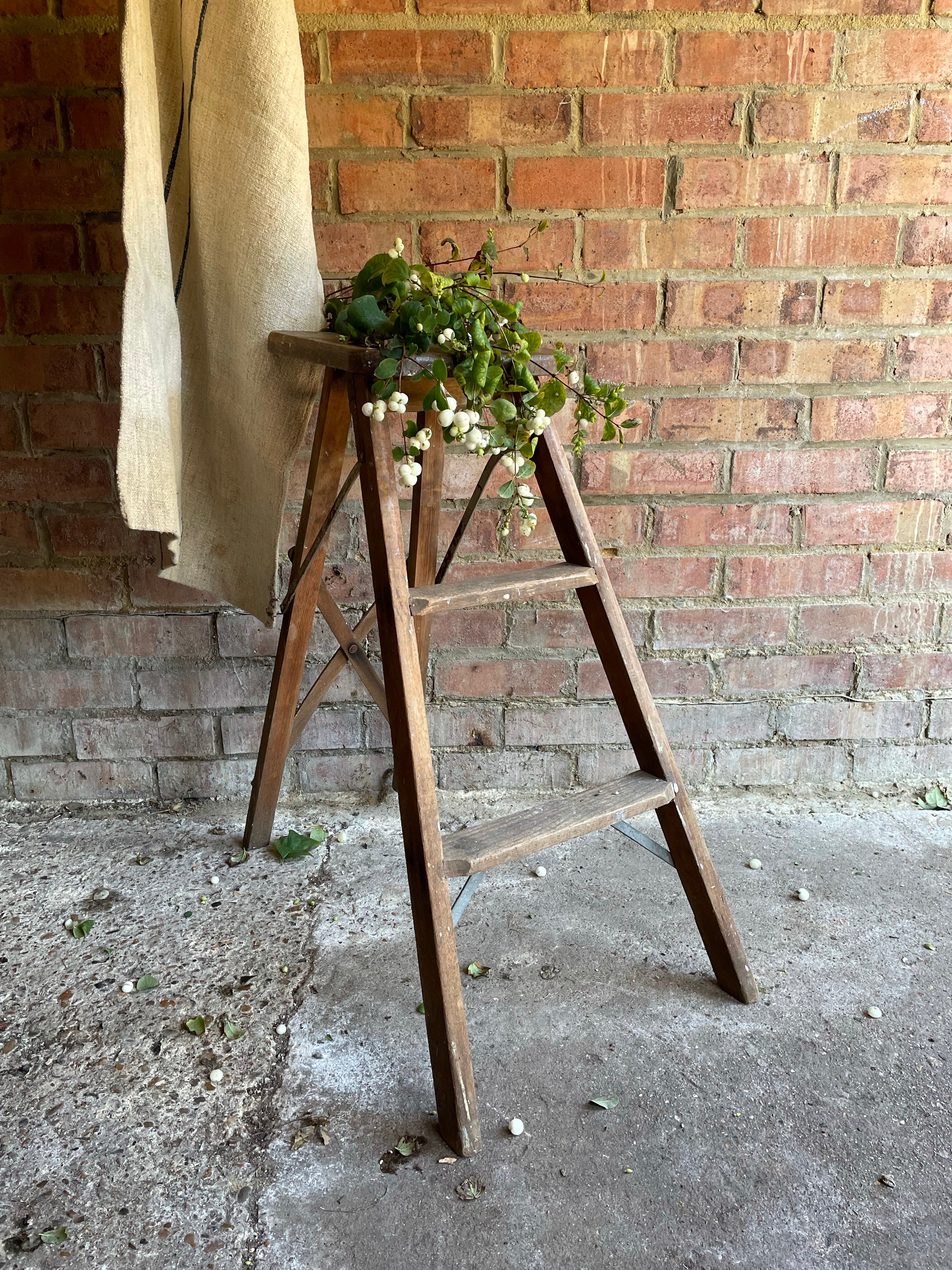 Folding Wooden Step-Ladder
