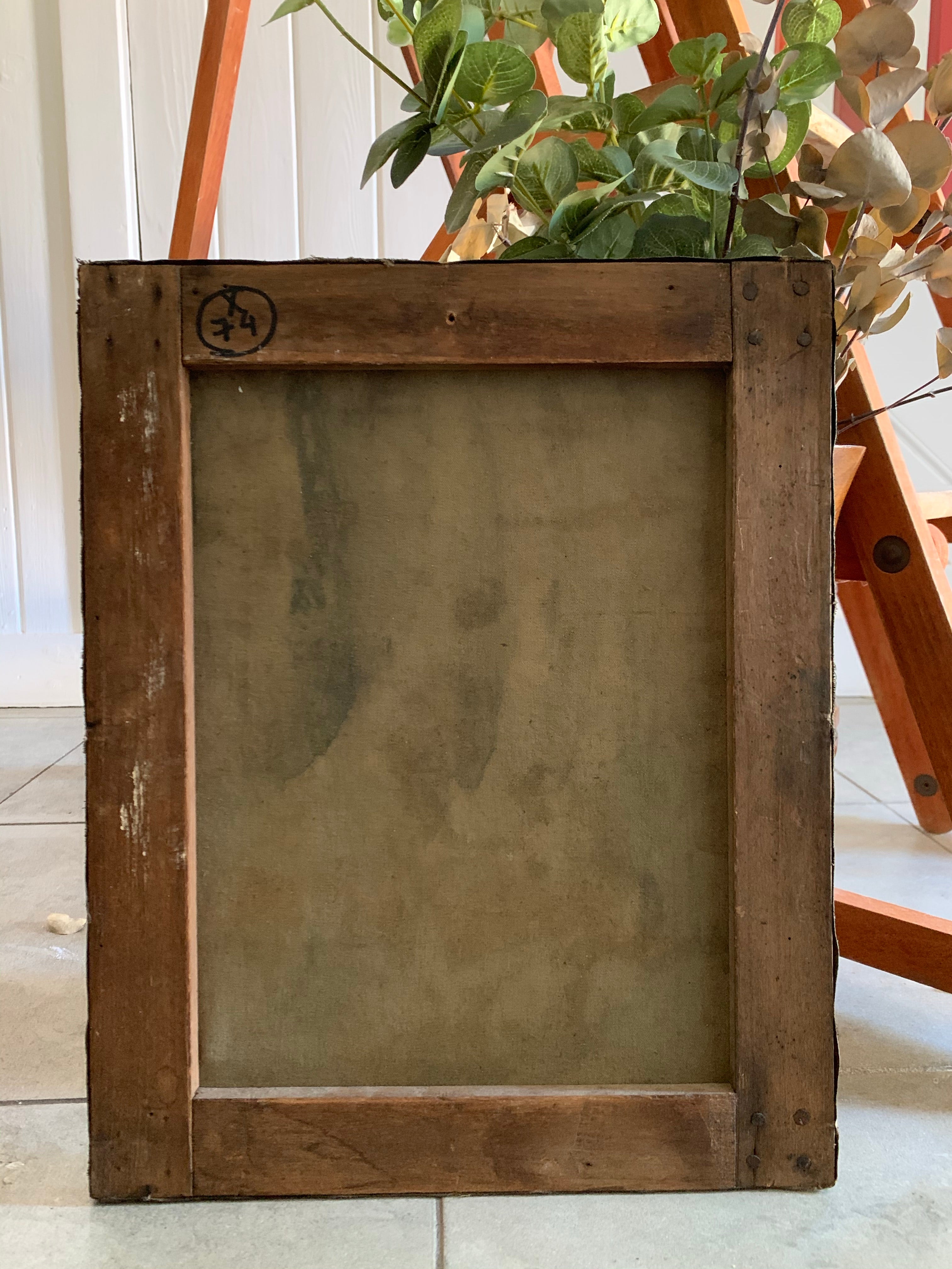 Little 1940s French Floral Oil On Canvas